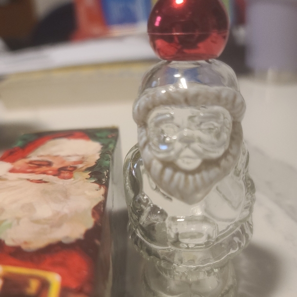 VINTAGE Avon Jolly Santa Here's my heart empty Cologne bottle with box - Picture 2 of 4